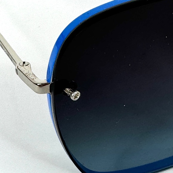 REBECCA MINKOFF Gloria 3/S Sunglasses NEW Blue Silver Square main image 7